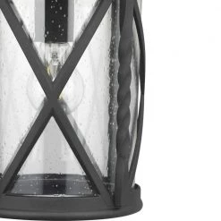 Walcott Manor 8 in. 1-Light Black Outdoor Transitional Pendant Light with Clear Seeded Glass by Home Decorators Collection -Outlet Home Decorators Collection Store black home decorators collection outdoor pendant lights 1043hdcbldi 44 1000