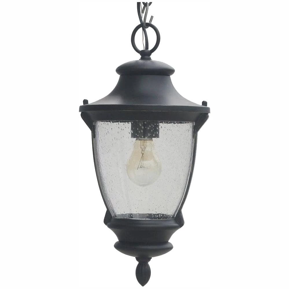 Wilkerson 1-Light Black Outdoor Chain Hung Lantern by Home Decorators Collection 3 Wilkerson 1-Light Black Outdoor Chain Hung Lantern by Home Decorators Collection