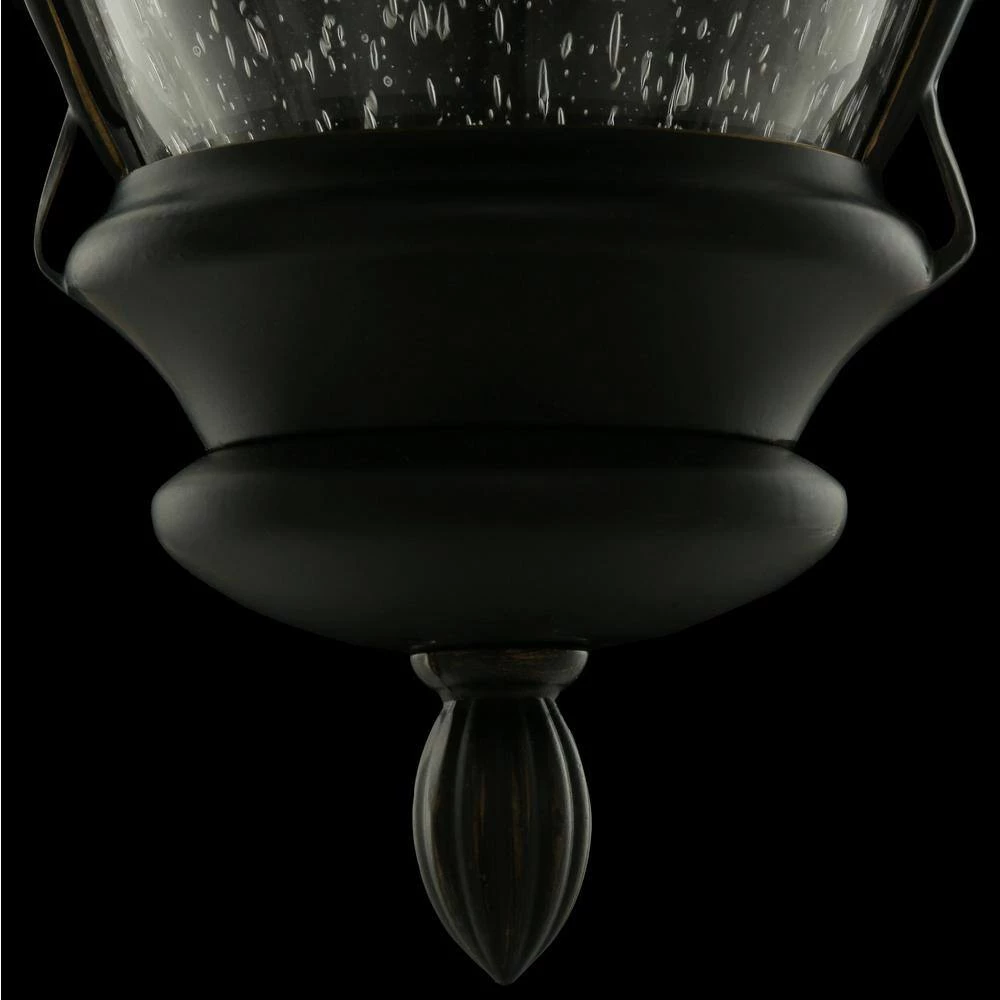 Wilkerson 1-Light Black Outdoor Chain Hung Lantern by Home Decorators Collection 6 Wilkerson 1-Light Black Outdoor Chain Hung Lantern by Home Decorators Collection - Image 4