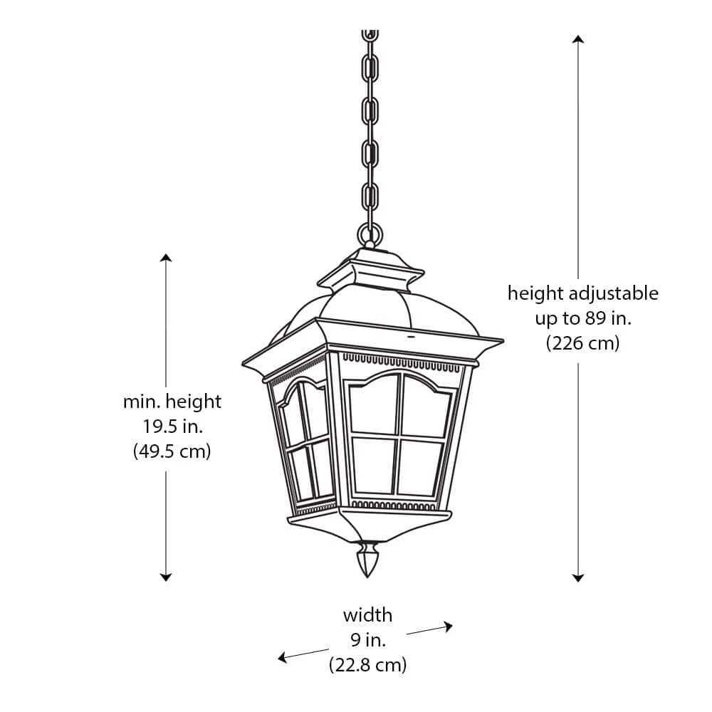 Loridan Square 2-Light Black Pendant Light with Clear Water Glass by Home Decorators Collection 5 Loridan Square 2-Light Black Pendant Light with Clear Water Glass by Home Decorators Collection - Image 3