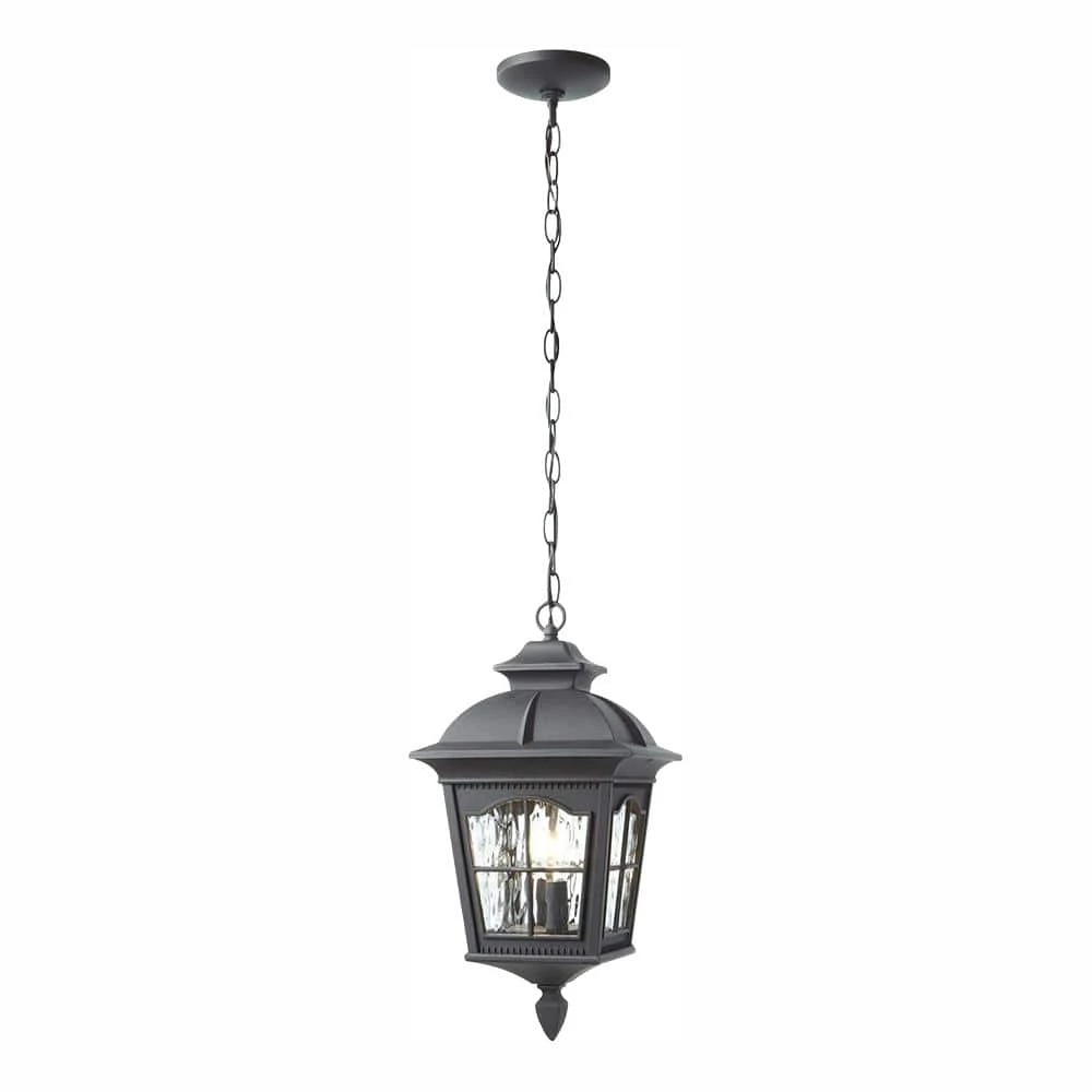 Loridan Square 2-Light Black Pendant Light with Clear Water Glass by Home Decorators Collection 3 Loridan Square 2-Light Black Pendant Light with Clear Water Glass by Home Decorators Collection