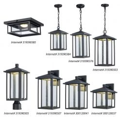 Mauvo Canyon Modern 1-Light Black Integrated LED Outdoor Dusk to Dawn Large Pendant Light with Seeded Glass by Home Decorators Collection -Outlet Home Decorators Collection Store black home decorators collection outdoor pendant lights lpnd 06005 del a0 1000