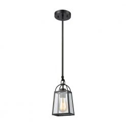Tammany 1-Light Black Pendant by Home Decorators Collection