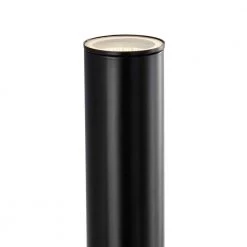 Riga Small Modern Black Integrated LED Outdoor Wall Cylinder Light Sconce by Home Decorators Collection -Outlet Home Decorators Collection Store black home decorators collection outdoor sconces 205218a a0 1000