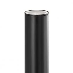 Riga Medium Modern Black Integrated LED Outdoor Wall Cylinder Light Sconce by Home Decorators Collection -Outlet Home Decorators Collection Store black home decorators collection outdoor sconces 205221a a0 1000