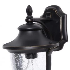 Wilkerson 1-Light Black Outdoor Wall Lantern Sconce by Home Decorators Collection -Outlet Home Decorators Collection Store black home decorators collection outdoor sconces 23452 1d 1000