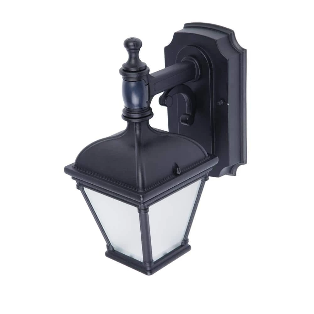 St.Anoche 1-Light Black Motion Activated Outdoor Integrated LED Wall Lantern Sconce by Home Decorators Collection 7 St.Anoche 1-Light Black Motion Activated Outdoor Integrated LED Wall Lantern Sconce by Home Decorators Collection - Image 5