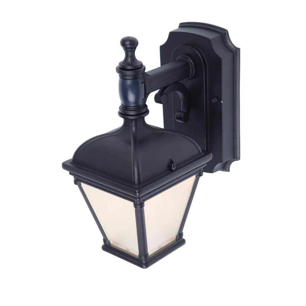 St.Anoche 1-Light Black Motion Activated Outdoor Integrated LED Wall Lantern Sconce by Home Decorators Collection 5 St.Anoche 1-Light Black Motion Activated Outdoor Integrated LED Wall Lantern Sconce by Home Decorators Collection - Image 3