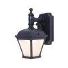 St.Anoche 1-Light Black Motion Activated Outdoor Integrated LED Wall Lantern Sconce by Home Decorators Collection