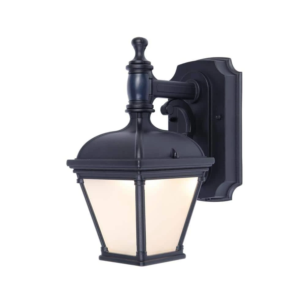 St.Anoche 1-Light Black Motion Activated Outdoor Integrated LED Wall Lantern Sconce by Home Decorators Collection 3 St.Anoche 1-Light Black Motion Activated Outdoor Integrated LED Wall Lantern Sconce by Home Decorators Collection