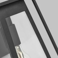 Bailey Medium Modern 1-Light Black Hardwired Double Frame Outdoor Wall Lantern Sconce with Clear Glass by Home Decorators Collection -Outlet Home Decorators Collection Store black home decorators collection outdoor sconces 8000201 12 1f 1000