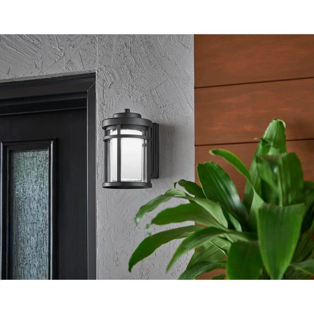 Black Outdoor LED Wall Lantern Sconce by Home Decorators Collection 8 Black Outdoor LED Wall Lantern Sconce by Home Decorators Collection - Image 6