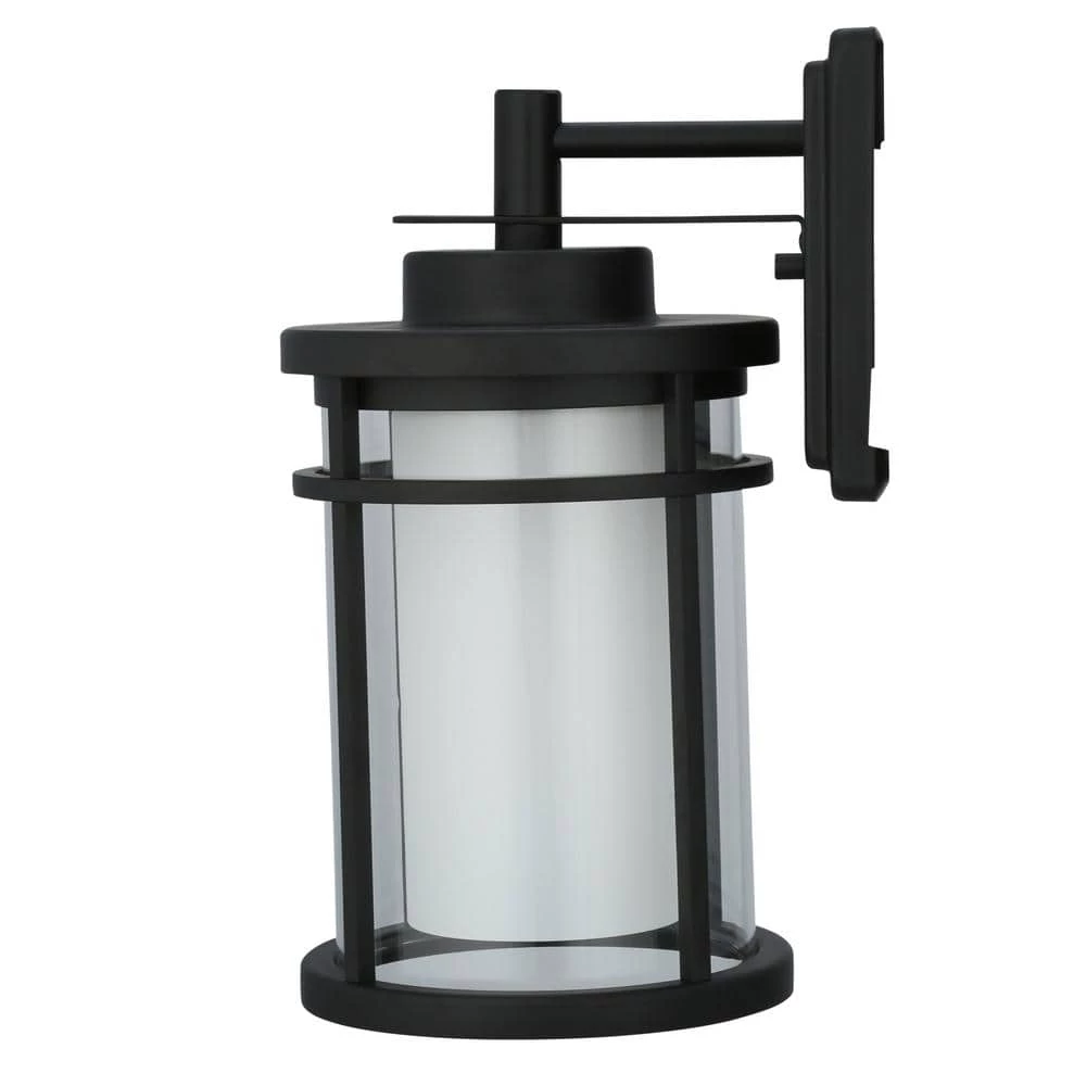 Black Outdoor LED Wall Lantern Sconce by Home Decorators Collection 7 Black Outdoor LED Wall Lantern Sconce by Home Decorators Collection - Image 5