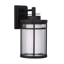 Black Outdoor LED Wall Lantern Sconce by Home Decorators Collection 13 Black Outdoor LED Wall Lantern Sconce by Home Decorators Collection -Outlet Home Decorators Collection Store black home decorators collection outdoor sconces dw7178bk 40 1000