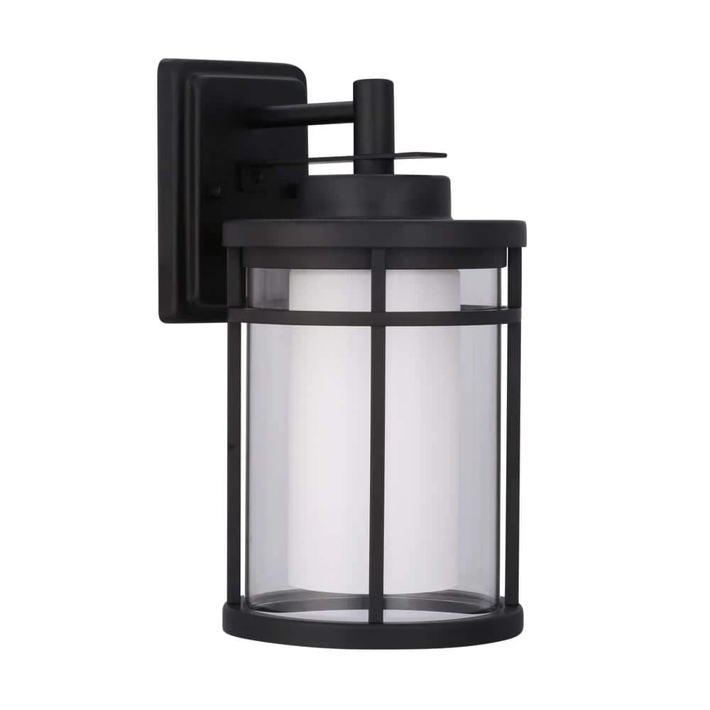 Black Outdoor LED Wall Lantern Sconce by Home Decorators Collection 5 Black Outdoor LED Wall Lantern Sconce by Home Decorators Collection - Image 3