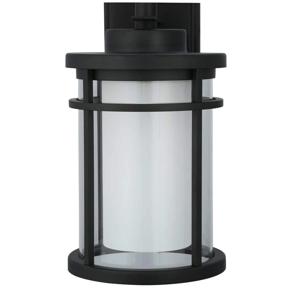 Black Outdoor LED Wall Lantern Sconce by Home Decorators Collection 8 Black Outdoor LED Wall Lantern Sconce by Home Decorators Collection - Image 6