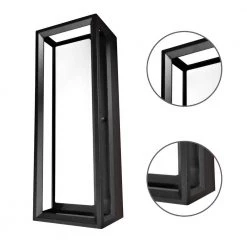 Hubspace Modern 1-Light Black LED Outdoor Wall Lantern Sconce with Color Changing Light Output from 3000K-6000K (1-Pack) by Home Decorators Collection 19 Hubspace Modern 1-Light Black LED Outdoor Wall Lantern Sconce with Color Changing Light Output from 3000K-6000K (1-Pack) by Home Decorators Collection -Outlet Home Decorators Collection Store black home decorators collection outdoor sconces g19226 4f 1000