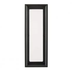 Hubspace Modern 1-Light Black LED Outdoor Wall Lantern Sconce with Color Changing Light Output from 3000K-6000K (1-Pack) by Home Decorators Collection