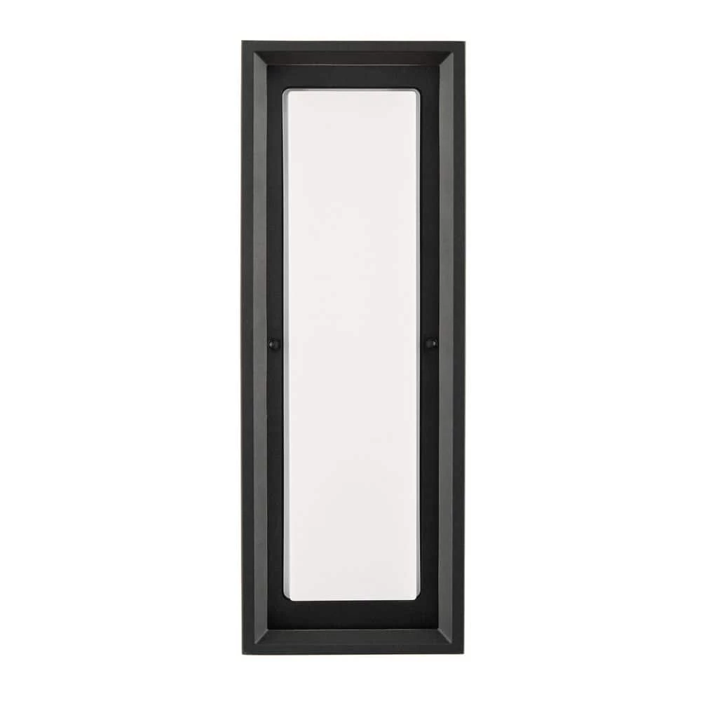 Hubspace Modern 1-Light Black LED Outdoor Wall Lantern Sconce with Color Changing Light Output from 3000K-6000K (1-Pack) by Home Decorators Collection 3 Hubspace Modern 1-Light Black LED Outdoor Wall Lantern Sconce with Color Changing Light Output from 3000K-6000K (1-Pack) by Home Decorators Collection