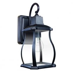 Northampton 1-Light Black Outdoor Wall Lantern Sconce by Home Decorators Collection