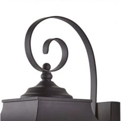 Scroll 1-Light Black Outdoor Wall Lantern Sconce with Water Glass by Home Decorators Collection -Outlet Home Decorators Collection Store black home decorators collection outdoor sconces jl0905 s 4f 1000