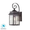 Scroll 1-Light Black Outdoor Wall Lantern Sconce with Water Glass by Home Decorators Collection -Outlet Home Decorators Collection Store black home decorators collection outdoor sconces jl0905 s 64 1000
