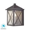 Wythe 1-Light Black Outdoor Wall Lantern Sconce with Seeded Glass by Home Decorators Collection -Outlet Home Decorators Collection Store black home decorators collection outdoor sconces jl160811 l 64 1000