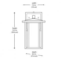 Mauvo Canyon Collection Black Outdoor Seeded Glass Dusk to Dawn Wall Lantern Sconce by Home Decorators Collection -Outlet Home Decorators Collection Store black home decorators collection outdoor sconces kb 06005 del 4f 1000