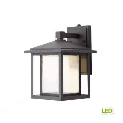 Mauvo Canyon Collection Black Outdoor Seeded Glass Dusk to Dawn Wall Lantern Sconce by Home Decorators Collection -Outlet Home Decorators Collection Store black home decorators collection outdoor sconces kb 06304 del 77 1000