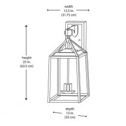 Blakeley Transitional 3-Light Black Hardwired Extra Large Outdoor Wall Lantern Sconce with Beveled Glass by Home Decorators Collection -Outlet Home Decorators Collection Store black home decorators collection outdoor sconces xl 19905 40 1000