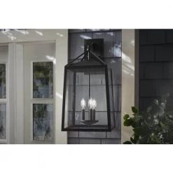Blakeley Transitional 3-Light Black Hardwired Extra Large Outdoor Wall Lantern Sconce with Beveled Glass by Home Decorators Collection -Outlet Home Decorators Collection Store black home decorators collection outdoor sconces xl 19905 e1 1000