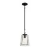 Desmond 7 in. 1-Light Modern Black Hanging Mini Pendant Light with Smoke Seeded Glass Shade by Home Decorators Collection -Outlet Home Decorators Collection Store black home decorators collection pendant lights hb3699 05 64 1000
