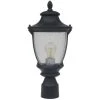 Wilkerson 1-Light Black Outdoor Post Mount by Home Decorators Collection -Outlet Home Decorators Collection Store black home decorators collection post lanterns 23456 64 1000