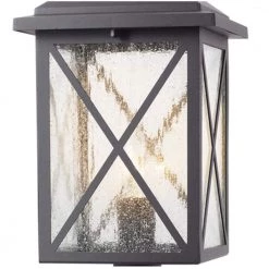 Wythe 1-Light Black Outdoor Post Top Light with Seeded Glass by Home Decorators Collection -Outlet Home Decorators Collection Store black home decorators collection post light sets 302360910 4f 1000