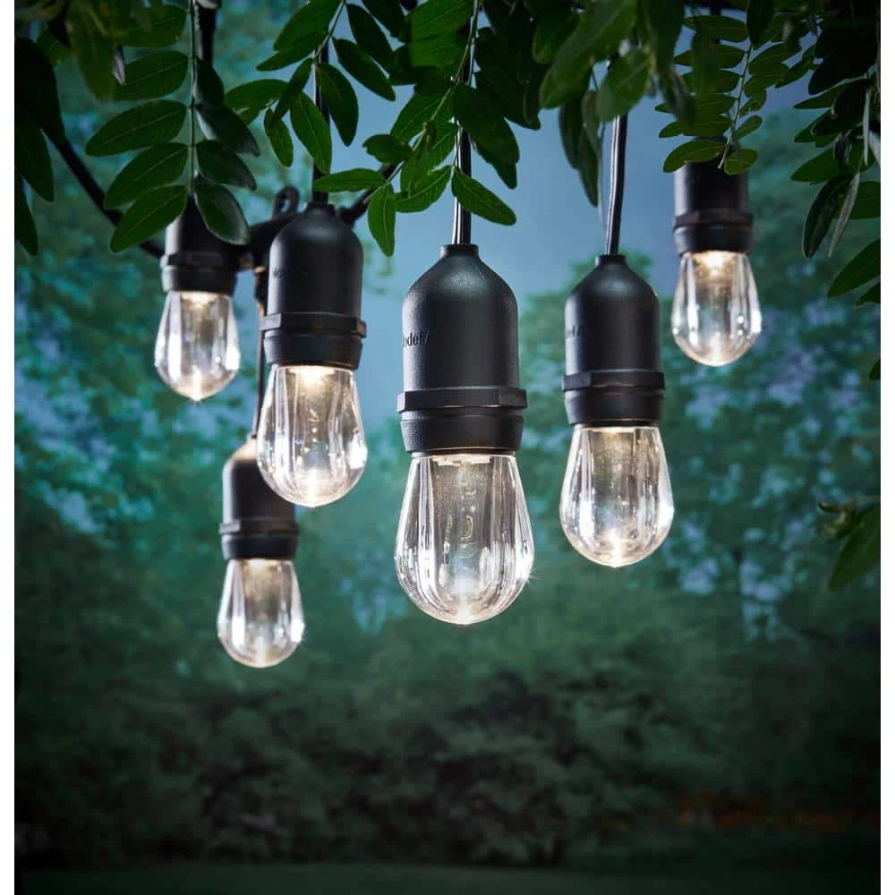 Outdoor 24 ft. Plug-in Edison Bulb LED String Light Color Change with Timer and Sensor by Home Decorators Collection 6 Outdoor 24 ft. Plug-in Edison Bulb LED String Light Color Change with Timer and Sensor by Home Decorators Collection - Image 5