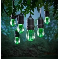 Outdoor 24 ft. Plug-in Edison Bulb LED String Light Color Change with Timer and Sensor by Home Decorators Collection 11 Outdoor 24 ft. Plug-in Edison Bulb LED String Light Color Change with Timer and Sensor by Home Decorators Collection -Outlet Home Decorators Collection Store black home decorators collection string lights tw05l003wrgb12 40 1000