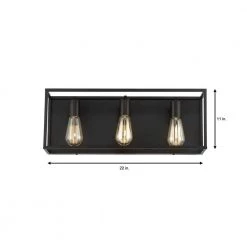 Rollins 22 in. 3-Light Black Vanity Light by Home Decorators Collection -Outlet Home Decorators Collection Store black home decorators collection vanity lighting 35270 hb 40 1000