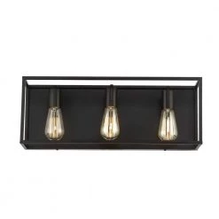 Rollins 22 in. 3-Light Black Vanity Light by Home Decorators Collection