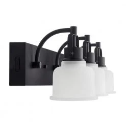 Rockhill 22.07 in. 3-Light Black LED Vanity Light Dark LED by Home Decorators Collection -Outlet Home Decorators Collection Store black home decorators collection vanity lighting 51779 1d 1000