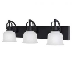Rockhill 22.07 in. 3-Light Black LED Vanity Light Dark LED by Home Decorators Collection