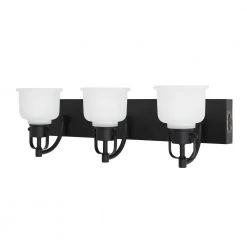 Rockhill 22.07 in. 3-Light Black LED Vanity Light Dark LED by Home Decorators Collection -Outlet Home Decorators Collection Store black home decorators collection vanity lighting 51779 77 1000