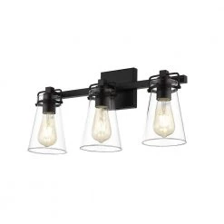 Stonedale 20 in. 3-Light Black Vanity Light by Home Decorators Collection -Outlet Home Decorators Collection Store black home decorators collection vanity lighting hdli006 1f 1000