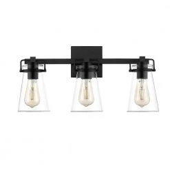 Stonedale 20 in. 3-Light Black Vanity Light by Home Decorators Collection -Outlet Home Decorators Collection Store black home decorators collection vanity lighting hdli006 c3 1000
