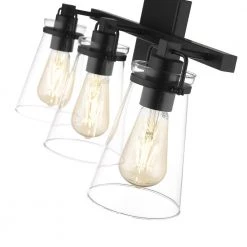 Stonedale 20 in. 3-Light Black Vanity Light by Home Decorators Collection -Outlet Home Decorators Collection Store black home decorators collection vanity lighting hdli006 fa 1000