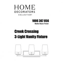 Creek Crossing 24 in. 3-Light Black Industrial Bathroom Vanity Light with Clear Glass Shades by Home Decorators Collection -Outlet Home Decorators Collection Store black home decorators collection vanity lighting knr1303a bk 76 1000