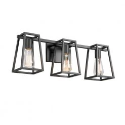 Hazel Heights 24 in. 3-Light Black Rustic Farmhouse Bathroom Vanity Light by Home Decorators Collection -Outlet Home Decorators Collection Store black home decorators collection vanity lighting knt1303ax 02 c3 1000