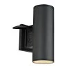 TURRILL Black Matte Outdoor Wall Cylinder Light Up Down by Home Decorators Collection -Outlet Home Decorators Collection Store black matte home decorators collection outdoor sconces 80706 64 1000