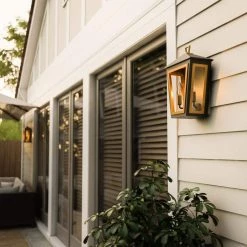 Lampson 16 in. 2-Light Black with Gold Hardwired Tapered Outdoor Wall Lantern Sconce by Home Decorators Collection -Outlet Home Decorators Collection Store black with gold home decorators collection outdoor sconces hdp00766 44 1000