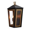 Lampson 16 in. 2-Light Black with Gold Hardwired Tapered Outdoor Wall Lantern Sconce by Home Decorators Collection -Outlet Home Decorators Collection Store black with gold home decorators collection outdoor sconces hdp00766 64 1000