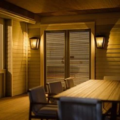 Lampson 20.375 in. 2-Light Black with Gold Hardwired Tapered Outdoor Wall Lantern Sconce by Home Decorators Collection -Outlet Home Decorators Collection Store black with gold home decorators collection outdoor sconces hdp00767 31 1000